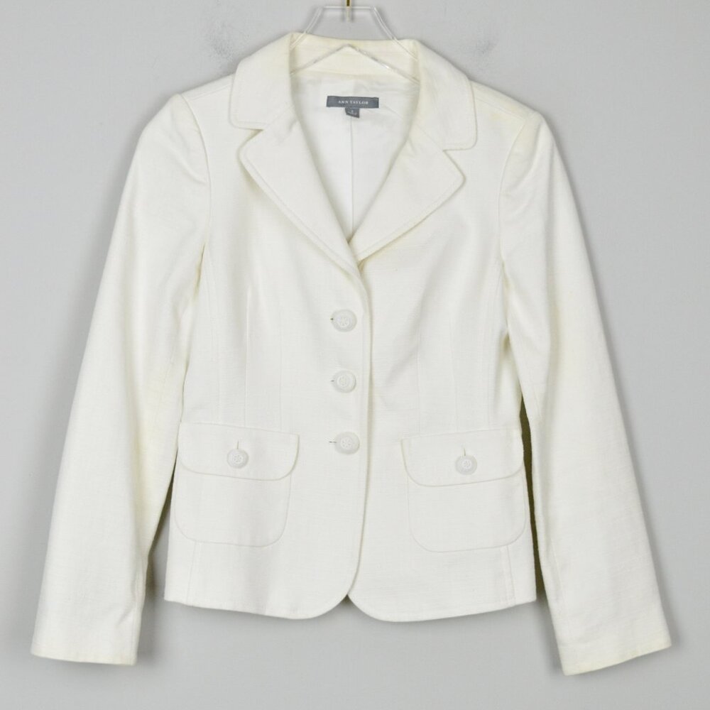 Ann Taylor Cream Blazer Size 10